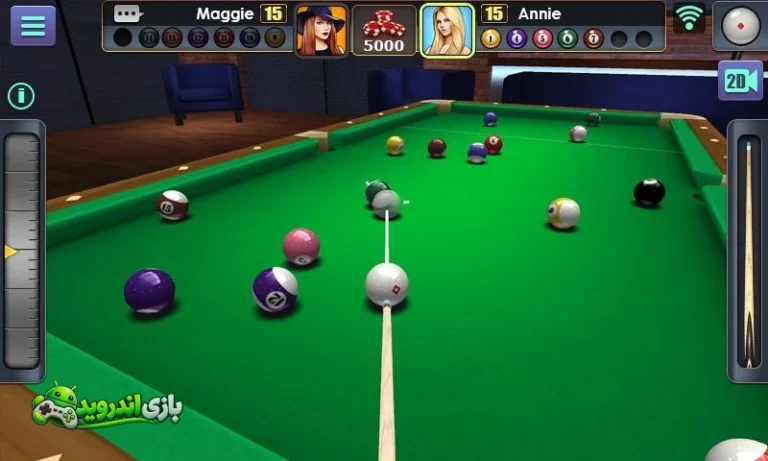 مود شده اندروید | بیلیارد آنلاین با تورنمنت ۸ نفره — D Pool Ball screenshot 3