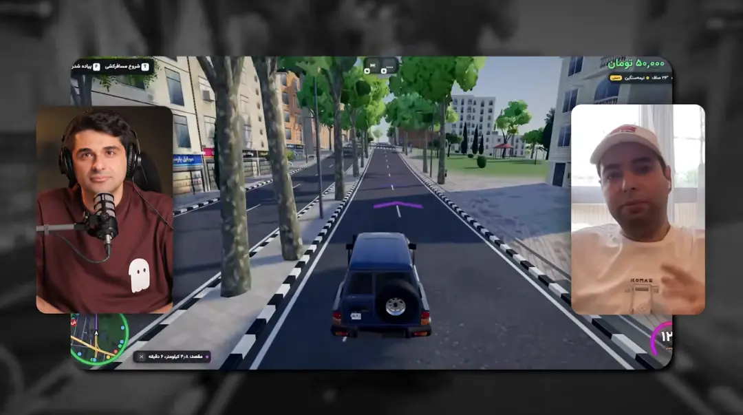بازی جهان باز با الهام از GTA: گشت و گذار در شهرهای ایران نمایی از بازی در حال اجرا