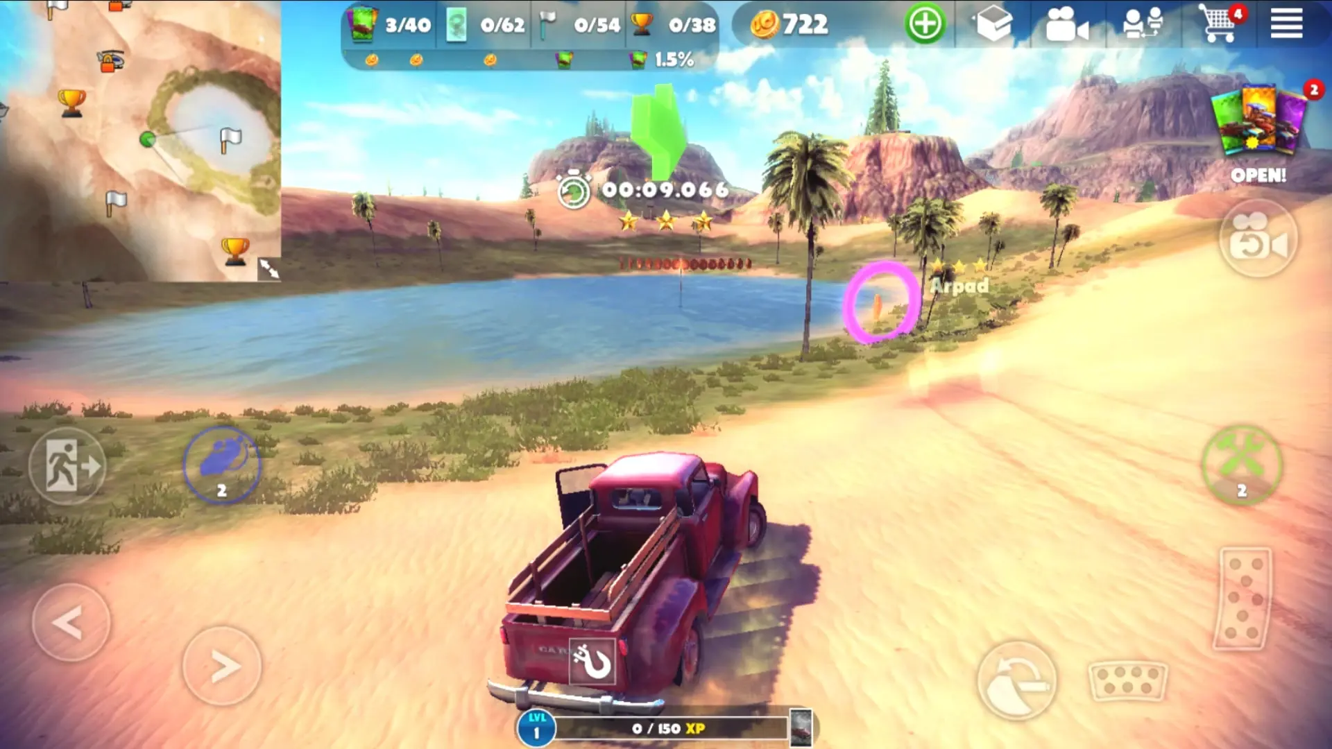 بازی آفرود جهانباز Off The Road برای اندروید و iOS تصویر ۳: شبیه سازی واقع گرایانه فیزیک و محیط بازی